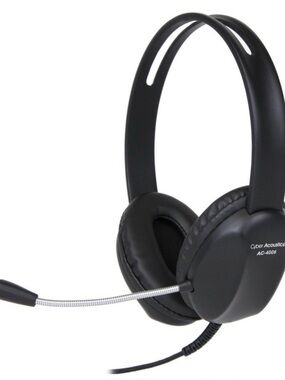 Cyber Acoustics USB Headset & MIC  in Black AC-4006  NIB!